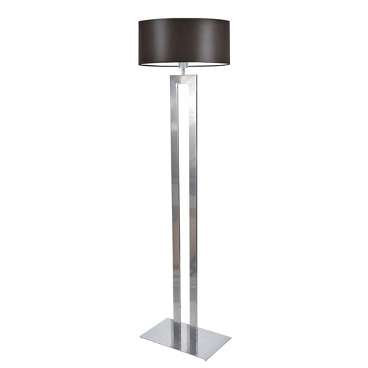 Klasyczna lampa stojąca z brązowym abażurem do salonu KALIFORNIA ze sklepu Lysne w kategorii Lampy podłogowe - zdjęcie 181834861
