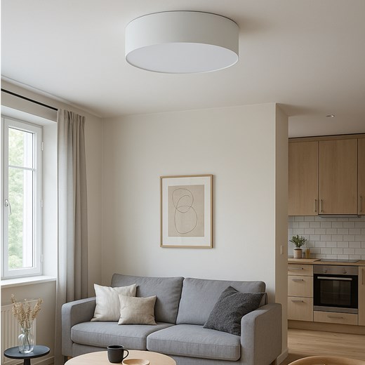 Jasnoszara lampa sufitowa do salonu DUBAJ fi - 50 cm ze sklepu Lysne w kategorii Lampy sufitowe - zdjęcie 181835240