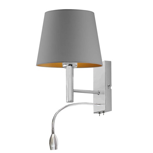 Chromowana lampa ścienna LED AUSTIN GOLD Czarna lampa ścienna z dodatkowym światłem LED ze sklepu Lysne w kategorii Lampy ścienne - zdjęcie 181837583