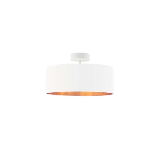 Biała lampa sufitowa do salonu w stylu glamour WENECJA  GOLD fi - 30 cm ze sklepu Lysne w kategorii Lampy sufitowe - zdjęcie 181838381