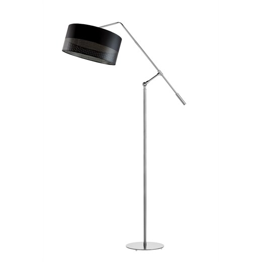Srebrna lampa stojąca na wysięgniku do czytania w sypialni LIBERIA GLAM ze sklepu Lysne w kategorii Lampy podłogowe - zdjęcie 181838432