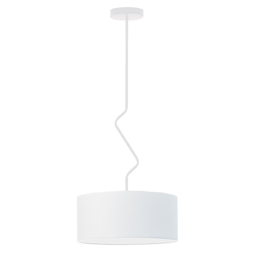 Biała lampa wisząca z abażurem LOZANNA fi - 40 cm ze sklepu Lysne w kategorii Lampy wiszące - zdjęcie 181838904