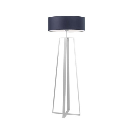 Lampa podłogowa z granatowym abażurem MOSS ze sklepu Lysne w kategorii Lampy podłogowe - zdjęcie 181839040