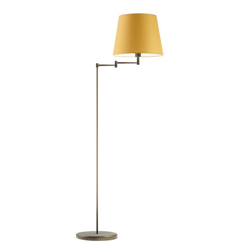 Złota lampa podłogowa z musztardowym abażurem ASTI ze sklepu Lysne w kategorii Lampy podłogowe - zdjęcie 181839390