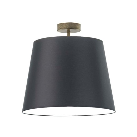 Czarny plafon sufitowy LED do kuchni z abażurem KAIR - kolor czarny ze sklepu Lysne w kategorii Lampy sufitowe - zdjęcie 181839502