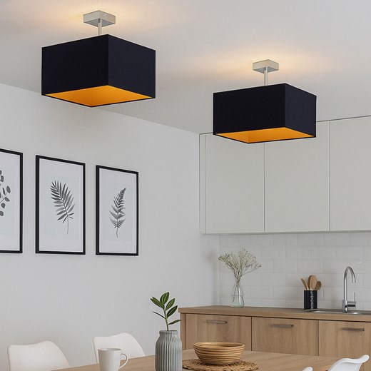 Kwadratowa lampa sufitowa do kuchni ALBA GOLD ze sklepu Lysne w kategorii Lampy sufitowe - zdjęcie 181840173