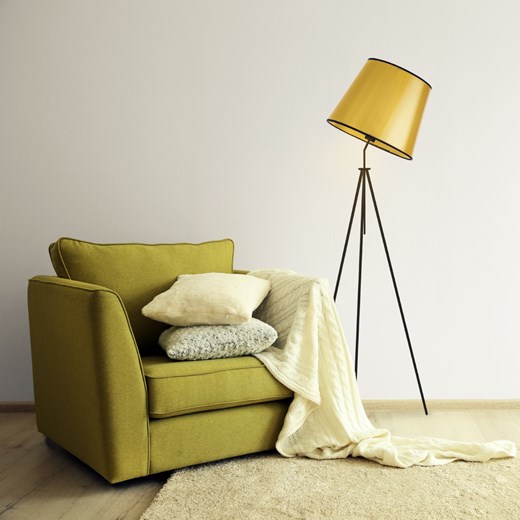 Złota lampa podłogowa w stylu glamour OSLO MIRROR ze sklepu Lysne w kategorii Lampy podłogowe - zdjęcie 181841612