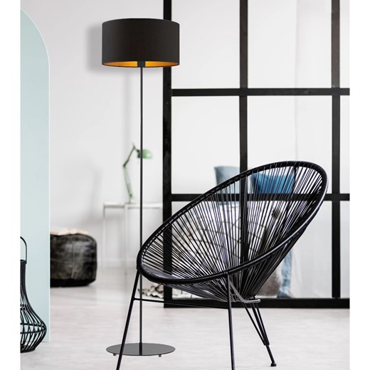 Piękna lampa stojąca do salonu czarna WERONA GOLD ze sklepu Lysne w kategorii Lampy podłogowe - zdjęcie 181842631