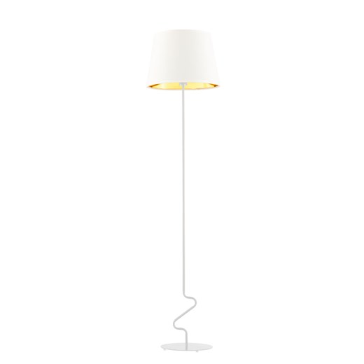 Biała lampa podłogowa do salonu SURAT GOLD ze sklepu Lysne w kategorii Lampy podłogowe - zdjęcie 181844114