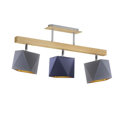 Plafon z geometrycznymi abażurami ze złotym wnętrzem MIRAMAR GOLD ze sklepu Lysne w kategorii Lampy wiszące - zdjęcie 181844190