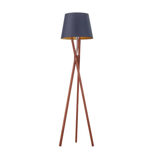 Lampa stojąca drewniana z abażurem ANDORA GOLD ze sklepu Lysne w kategorii Lampy podłogowe - zdjęcie 181844193