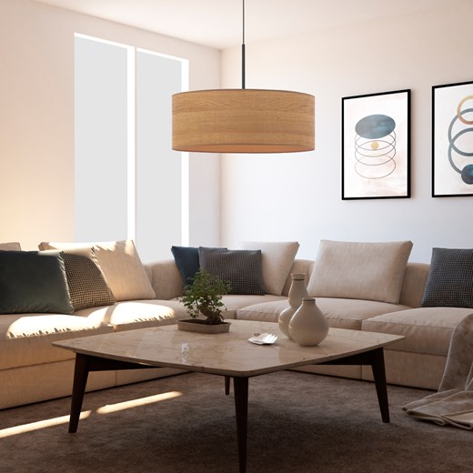 Nowoczesny żyrandol SINTRA ECO fi - 60 cm - kolor dąb sonoma ze sklepu Lysne w kategorii Lampy wiszące - zdjęcie 181844614