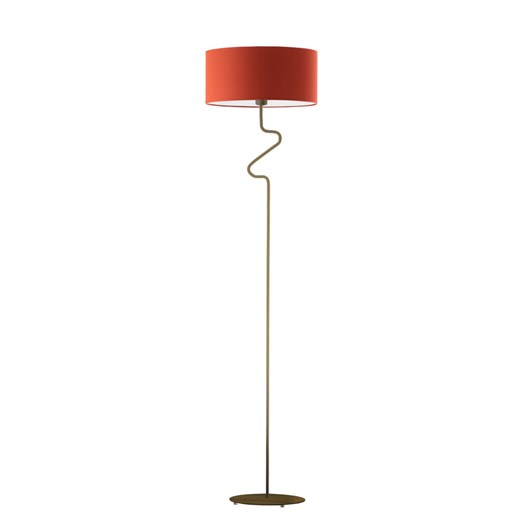 Złota lampa stojąca w stylu glamour z abażurem MORONI ze sklepu Lysne w kategorii Lampy podłogowe - zdjęcie 181845293