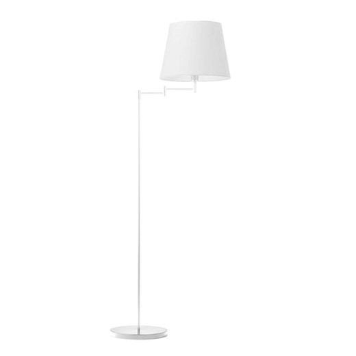 Biała lampa stojąca do salonu ASTI z regulacją kąta padania światła ze sklepu Lysne w kategorii Lampy podłogowe - zdjęcie 181845730