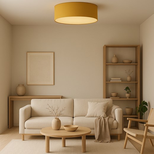 Lampa sufitowa musztardowa DUBAJ fi - 50 cm ze sklepu Lysne w kategorii Lampy dziecięce - zdjęcie 181846891