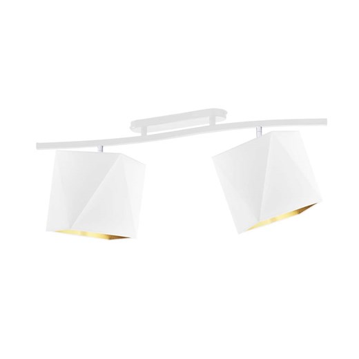Biała lampa sufitowa do sypialni regulowana CORONA GOLD 2-płomienna LED ze sklepu Lysne w kategorii Lampy sufitowe - zdjęcie 181846954