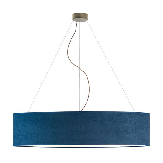 Elegancka lampa wisząca do salonu PORTO VELUR fi - 100 cm - kolor granatowy ze sklepu Lysne w kategorii Lampy wiszące - zdjęcie 181847173