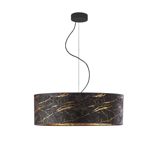 Lampa wisząca na regulowanym przewodzie HAJFA MARMUR fi - 60 cm - kolor czarny ze sklepu Lysne w kategorii Lampy dziecięce - zdjęcie 181848040