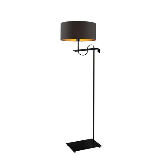 Czarna lampa stojąca do salonu w stylu glamour KAMERUN GOLD ze sklepu Lysne w kategorii Lampy podłogowe - zdjęcie 181848073