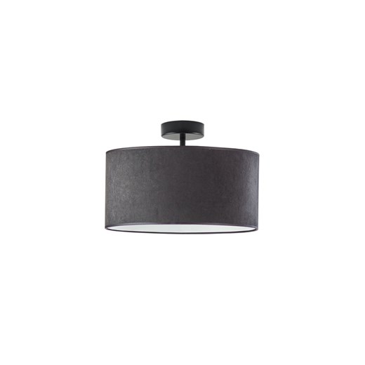 Czarna lampa przysufitowa do jadalni WENECJA VELUR fi - 30 cm kolor czarny ze sklepu Lysne w kategorii Lampy sufitowe - zdjęcie 181850754