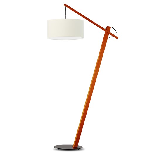 Designerska lampa podłogowa do czytania TORINO na drewnianej podstawie ze sklepu Lysne w kategorii Lampy podłogowe - zdjęcie 181850990