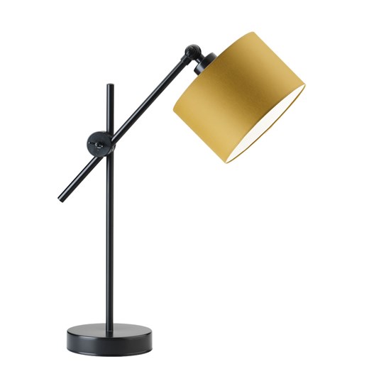 Designerska lampa stołowa na regulowanym ramieniu MALI z musztardowym kloszem ze sklepu Lysne w kategorii Lampy stołowe - zdjęcie 181851051