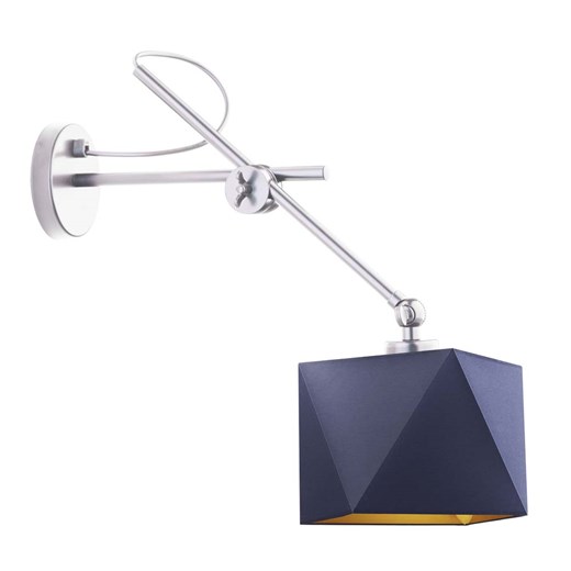 Srebrna lampa ścienna na wysięgniku do czytania TIRANA GOLD ze sklepu Lysne w kategorii Lampy ścienne - zdjęcie 181851274