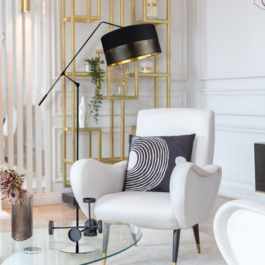 Regulowana lampa podłogowa do czytania w salonie LIBERIA GLAM ze sklepu Lysne w kategorii Lampy podłogowe - zdjęcie 181852371
