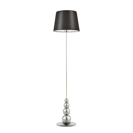 Klasyczna lampa stojąca do salonu LIZBONA z brązowym kloszem ze sklepu Lysne w kategorii Lampy podłogowe - zdjęcie 181853752