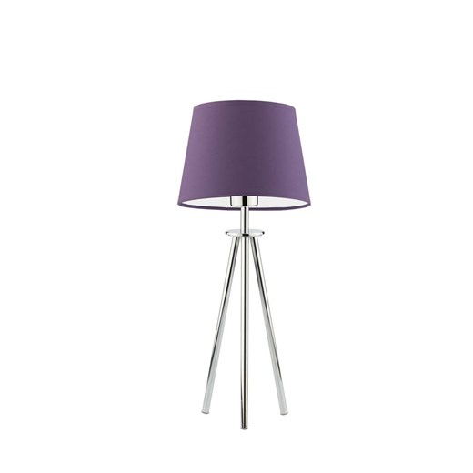 Trójnożna lampka nocna w stylu art deco z fioletowym abażurem BERGEN ze sklepu Lysne w kategorii Lampy stołowe - zdjęcie 181853933