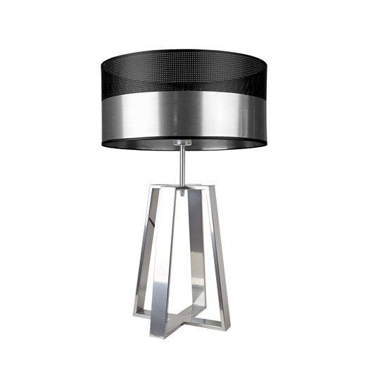 Srebrna lampa stołowa do salonu glamour THOR GLAM ze sklepu Lysne w kategorii Lampy stołowe - zdjęcie 181856392