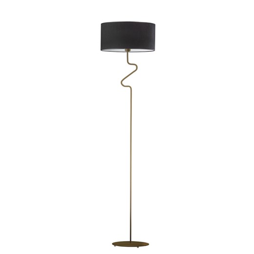 Czarna lampa podłogowa w nowoczesnym stylu MORONI VELUR ze sklepu Lysne w kategorii Lampy podłogowe - zdjęcie 181857672