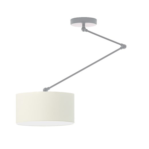 Klasyczna lampa wisząca z abażurem ecru NEWA ze sklepu Lysne w kategorii Lampy wiszące - zdjęcie 181858080