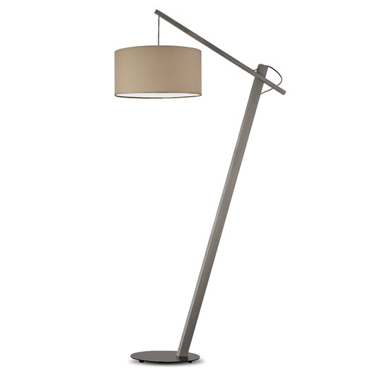 Skandynawska lampa stojąca drewniana z beżowym abażurem TORINO ze sklepu Lysne w kategorii Lampy podłogowe - zdjęcie 181859383