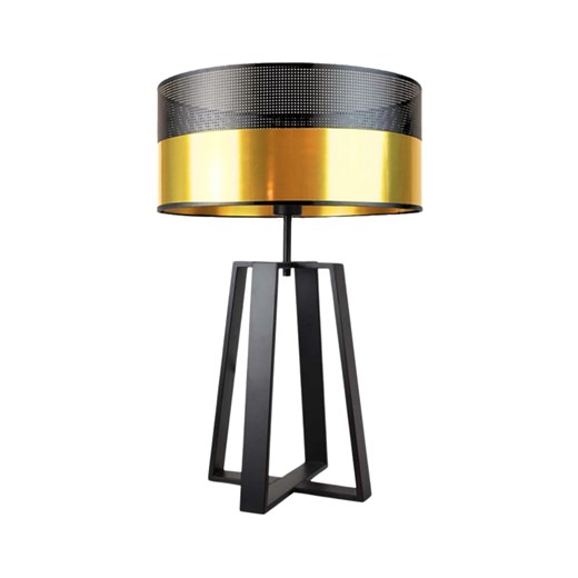 Designerska lampa stołowa do salonu czarno-złota glamour THOR GLAM ze sklepu Lysne w kategorii Lampy stołowe - zdjęcie 181859470