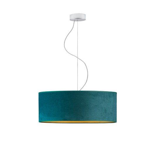 Nowoczesna lampa sufitowa HAJFA VELUR fi - 50 cm kolor zieleń butelkowa ze złotym wnętrzem ze sklepu Lysne w kategorii Lampy sufitowe - zdjęcie 181859970