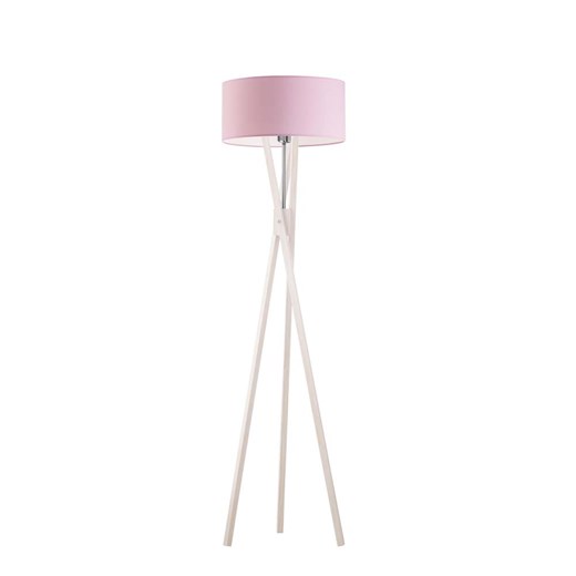 Biała lampa stojąca do pokoju dziecka ELX z różowym kloszem ze sklepu Lysne w kategorii Lampy dziecięce - zdjęcie 181860333