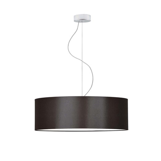 Klasyczna lampa wisząca z brązowym abażurem HAJFA fi - 60 cm - kolor brązowy ze sklepu Lysne w kategorii Lampy wiszące - zdjęcie 181860470