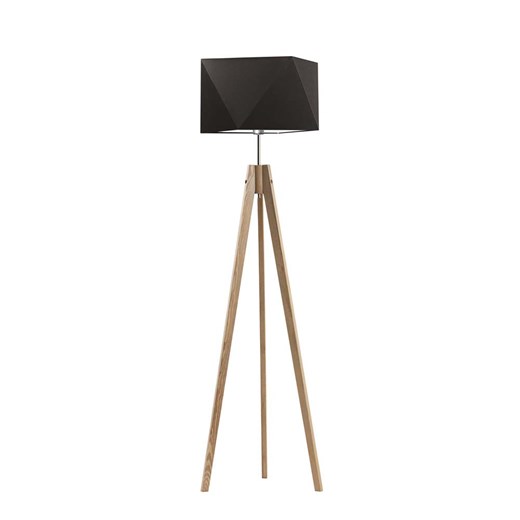 Drewniana lampa podłogowa z abażurem LAGOS ze sklepu Lysne w kategorii Lampy podłogowe - zdjęcie 181860632
