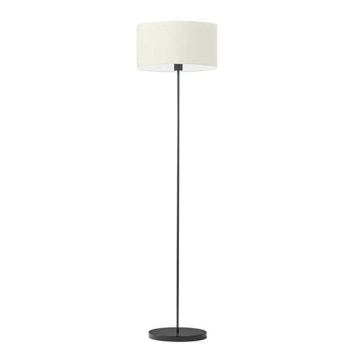 Czarna lampa podłogowa do salonu z kremowym abażurem WERONA ze sklepu Lysne w kategorii Lampy podłogowe - zdjęcie 181861320