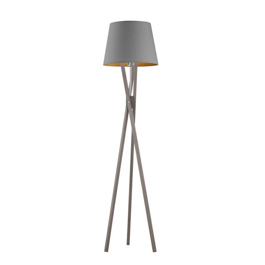 Drewniana lampa stojąca na 3 nogach ANDORA GOLD ze sklepu Lysne w kategorii Lampy podłogowe - zdjęcie 181862284