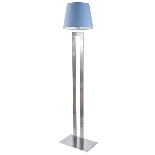 Srebrna lampa stojąca z niebieskim abażurem do pokoju dziecka VEGAS ze sklepu Lysne w kategorii Lampy dziecięce - zdjęcie 181863250