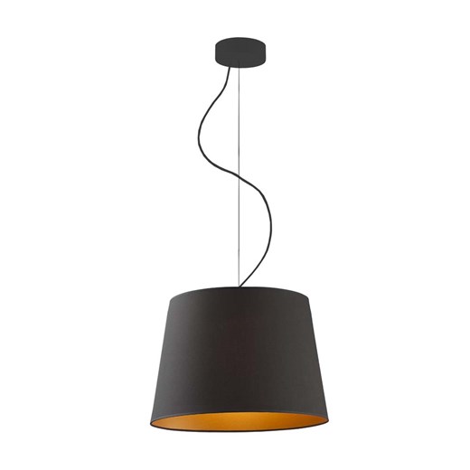 Czarna lampa wisząca z abażurem ze złotym wnętrzem TUNIS GOLD w stylu glamour ze sklepu Lysne w kategorii Lampy wiszące - zdjęcie 181863492
