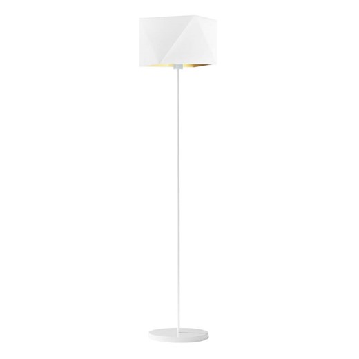 Biała lampa stojąca do salonu FIDŻI GOLD ze sklepu Lysne w kategorii Lampy podłogowe - zdjęcie 181863512