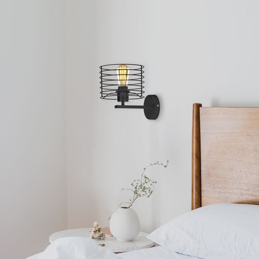 Kinkiet loft do sypialni ARGOS LOFT z drucianym kloszem ze sklepu Lysne w kategorii Lampy ścienne - zdjęcie 181864020