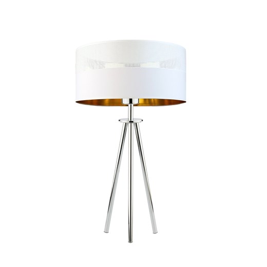 Biała lampa stołowa do sypialni glamour ALTA GLAM ze sklepu Lysne w kategorii Lampy stołowe - zdjęcie 181864861
