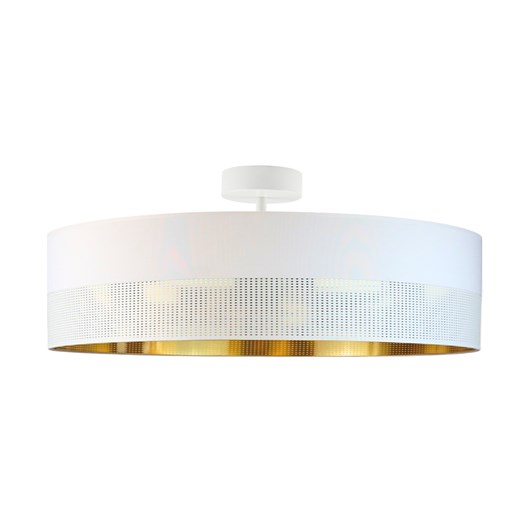 Lampa sufitowa do jadalni WENECJA GLAM fi - 60 cm kolor biały ze złotym wnętrzem z ażurem ze sklepu Lysne w kategorii Lampy sufitowe - zdjęcie 181865061
