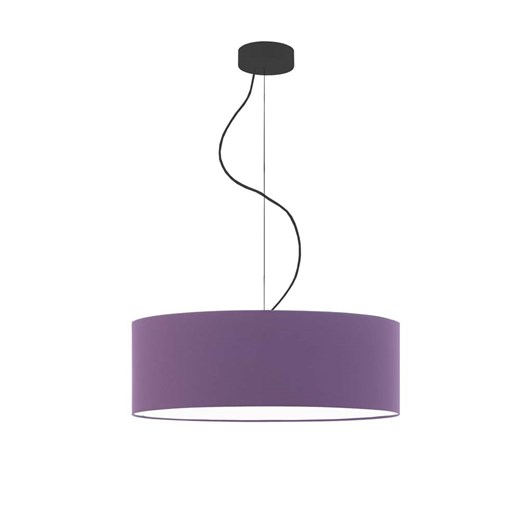 Lampa wisząca do salonu z abażurem w kształcie walca HAJFA fi - 50 cm - kolor fioletowy ze sklepu Lysne w kategorii Lampy wiszące - zdjęcie 181865554