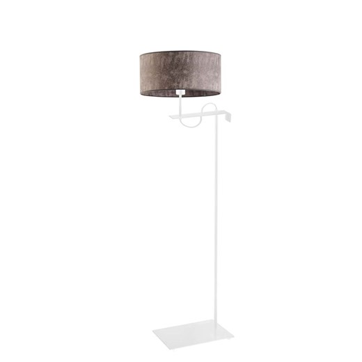 Biała lampa podłogowa z abażurem KAMERUN ze sklepu Lysne w kategorii Lampy podłogowe - zdjęcie 181865874