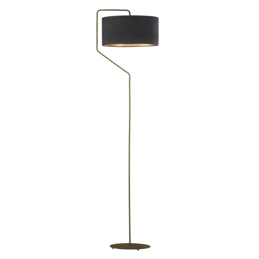 Złota lampa podłogowa z czarnym abażurem ze złotym wnętrzem TESALLIA VELUR ze sklepu Lysne w kategorii Lampy podłogowe - zdjęcie 181866860